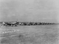 Asisbiz 44 10807 P 51C Mustang 14AF 23FG74FS lineup at Kanchow Air Base China 1944 01