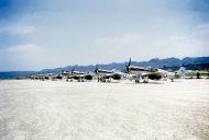 Asisbiz P 51 Mustang 14AF 23FG118TRS aircraft lined up for inspection at Suichwan late 1944 02
