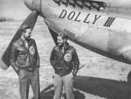 Asisbiz P 51 Mustang 14AF 311FGFG528FS Dolly III with Capt Ross N Pierce (L) China 26th Oct 1945 01