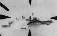 Asisbiz Targets 14AF hita a Japanese Patrol boat which blew up in Shantung Peninsula harbor area China 1945 01