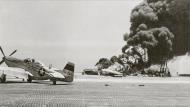 Asisbiz 44 63891 P 51D Mustang 7AF 21FG46FS 235 Slow Roll 1LT John W Brock at Iwo Jima 1945 01