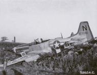 Asisbiz 44 13686 P 51D Mustang SFX1SF 5EN Rugged Rebel engine failure during takeoff 17th Oct 1944 01