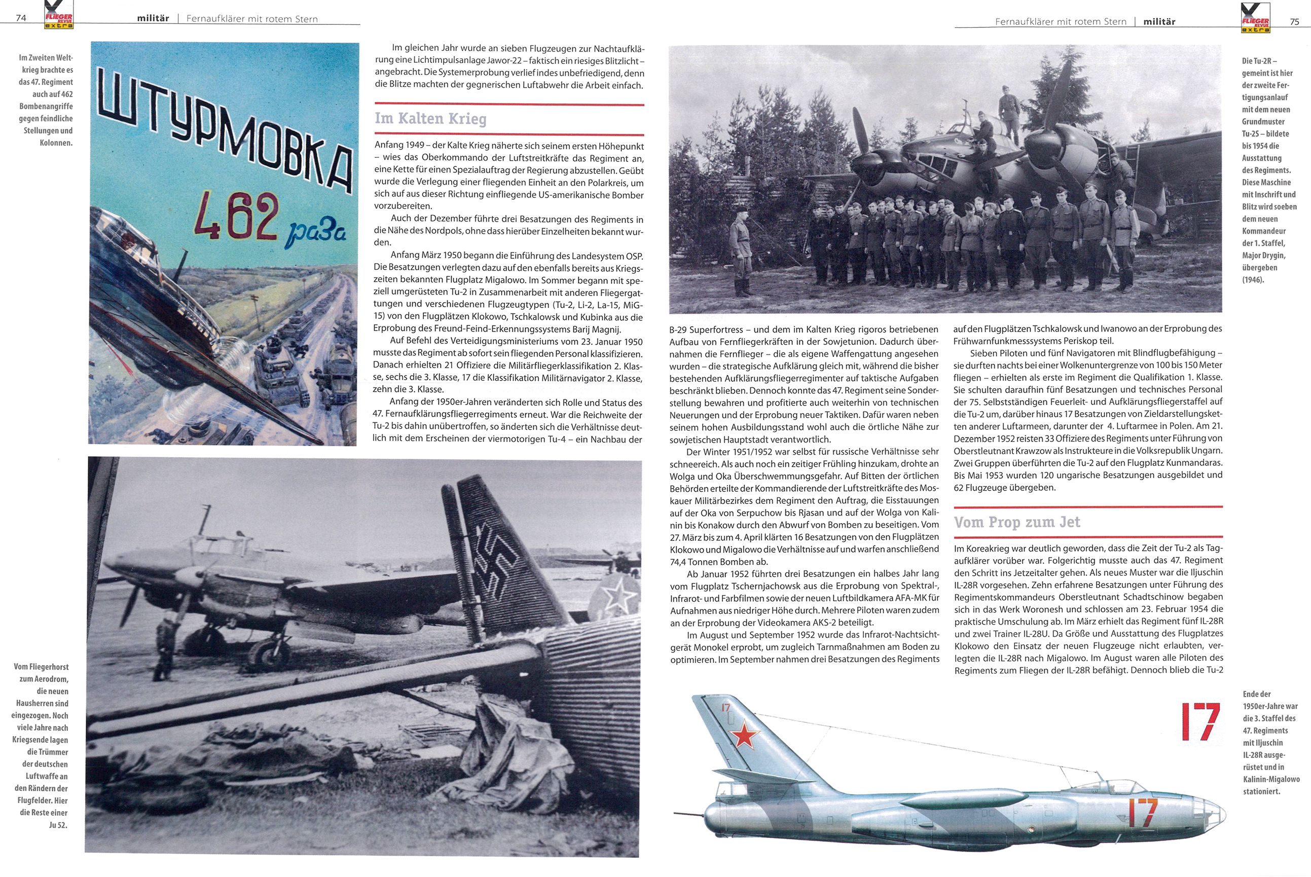 Article from German aviation magazine Flieger Revue extra 30 page 74 75