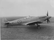 Asisbiz Fleet Air Arm Seafire Prototype XV NS487 on the ground Feb 1944 IWM MH5264