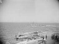 Asisbiz Fleet Air Arm 885NAS Seafire VbTrop 06B aboard HMS Formidable and destroyer HMS Venomous IWM A17080