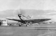 Asisbiz Fleet Air Arm 894NAS Seafire landing aboard HMS Illustrious Clyde Scotland Feb 1943 IWM A20646