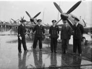 Asisbiz Aircrew Fleet Air Arm Seafire pilots aboard HMS Implacable off Norway 26th Nov 1944 IWM A26654