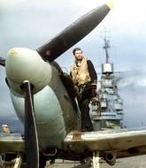 Asisbiz Aircrew Fleet Air Arm pilot aboard HMS Indomitable ready for action against the Japanese WWII 01