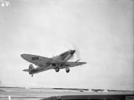 Asisbiz Fleet Air Arm 880NAS Seafire IIc Red 7L taking off from HMS Furious Jul 1944 IWM A24772