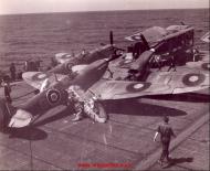 Asisbiz Fleet Air Arm Seafire Red 6B landing mishap aboard HMS Battler 01