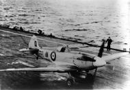 Asisbiz Fleet Air Arm Seafire XVII Q111 after landing aboard its carrier 01