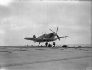 Asisbiz Fleet Air Arm Seafire landing aboard HMS Furious Aug 1944 IWM A25070