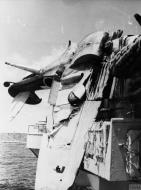 Asisbiz Fleet Air Arm Seafire landing mishap HMS Indefatigable off Sumatra 1st Apr 1945 IWM A29483