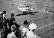 Asisbiz Fleet Air Arm Seafire taking off from HMS Battler Dec 1943 IWM A21612