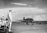 Asisbiz Fleet Air Arm Seafire taking off from HMS Battler off Salerno Bay Sep 1943 IWM A21608