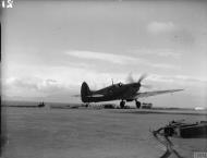 Asisbiz Fleet Air Arm Seafire taking off from HMS Illustrious IWM A14862