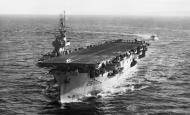 Asisbiz RN escort carrier HMS Slinger during maneuvers Dec 1944 IWM A26909