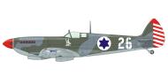 Asisbiz Spitfire LFIXe IAF 101 Tajeset White 26 2011 ex SL632 Hatzor AB Israel Sep 1949 profile by Eduard 0A