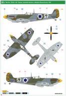 Asisbiz Spitfire LFIXe IAF 105 Tajeset White 57 ex TE554 Ramat David AB Israel Sep 1951 profile by Eduard 0B
