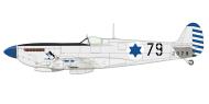 Asisbiz Spitfire MkIXe IAF 107 Tayeset Black 79 2079 Ramat David AB Israel 1954 profile by Eduard 0A