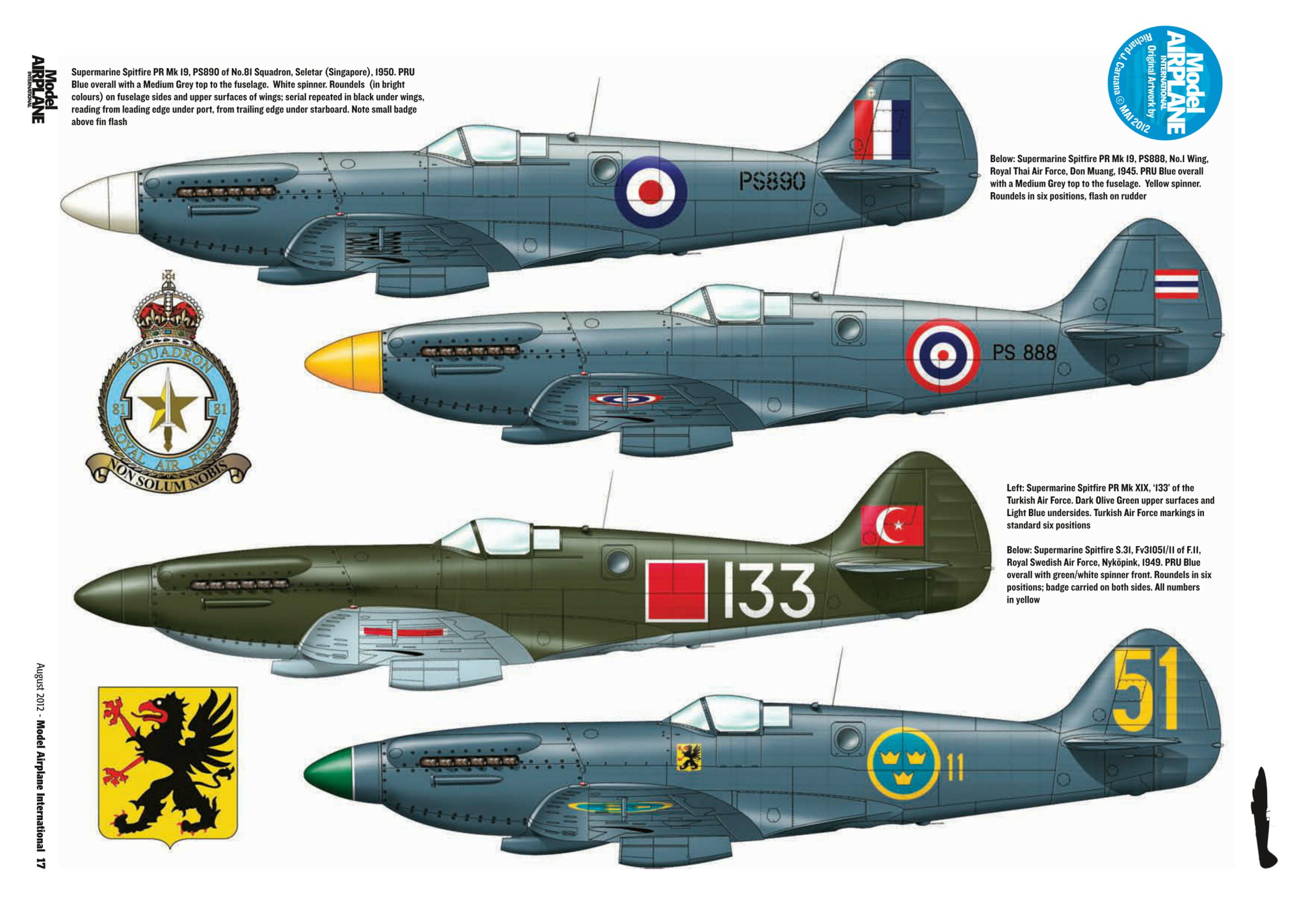 Asisbiz Supermarine Spitfire profiles by Model Airplane Int 085 2012 08 ...