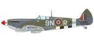 Asisbiz Spitfire XVI RAF 127Sqn 9NR SLdr Otto Smik RR227 Grimbergen Belgium Nov 1944 profile by Eduard 0A