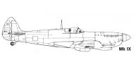Asisbiz Aircraft profile Spitfire MkIX blue print scale drawing 0A