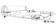 Asisbiz Aircraft profile Spitfire MkVcTrop blue print scale drawing 0A