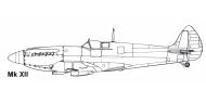 Asisbiz Aircraft profile Spitfire XII blue print scale drawing 0A