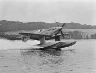 Asisbiz Spitfire Prototype 9 MJ892 floatplane seen during its take off run IWM HU1676
