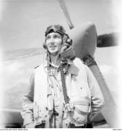 Asisbiz Aircrew RAAF 451Sqn FO RT Milner at St Catherines Calvi Corsica France July 1944 AWM MEA1943