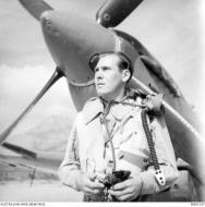 Asisbiz Aircrew RAAF 451Sqn FSgt ER Newberry at St Catherines Calvi Corsica France July 1944 AWM MEA1937