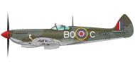 Asisbiz Spitfire LFVIII RAAF 451Sqn BQC MT687 Cuers airfield France Sep 1944 profile by Eduard 0A