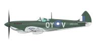 Asisbiz Spitfire LFVIII RAAF 452Sqn DLR FO Jack King A58 430 Tarakan Borneo Jul 1945 profile by Eduard 0A
