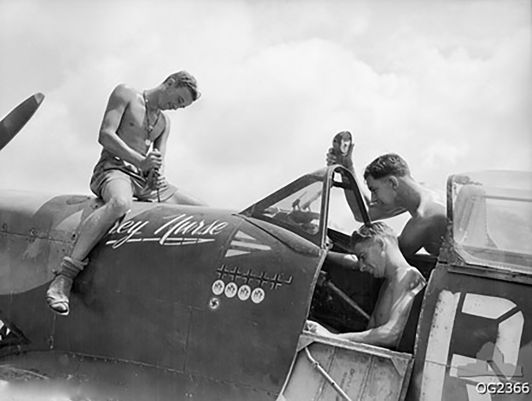 Spitfire MkVIII RAAF 1TAF RGV Gibbs A58 602 Morotai 1945 01