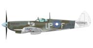 Asisbiz Spitfire LFVIII RAAF 79Sqn UPF FO Norm Turnbull A58 517 Morotai 1945 profile by Eduard 0A