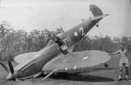 Asisbiz Spitfire LFVIII RAAF 54Sqn DLZ A58 391 landing mishap Austin Strip Snake Bay ebay1