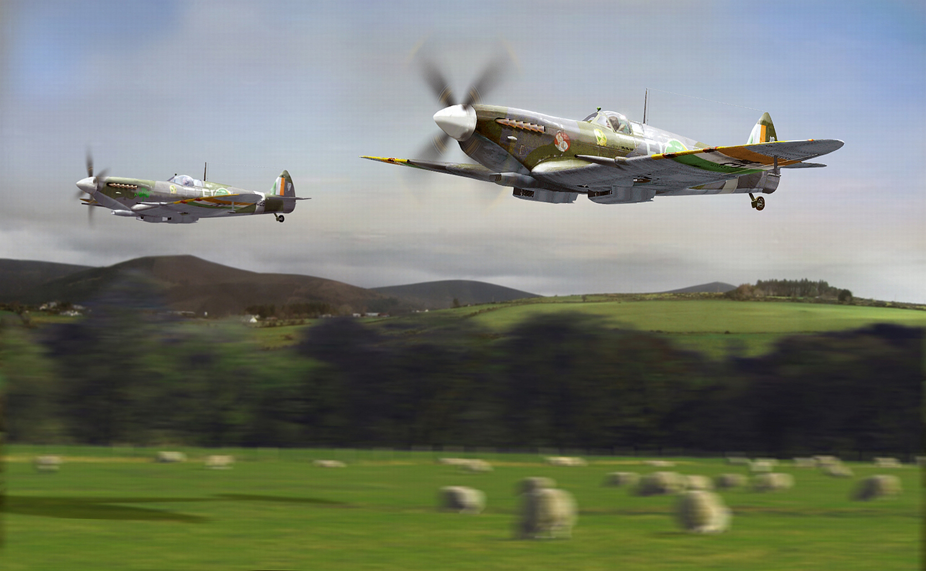 Spitfire MkIX RAF 126Sqn 5J virtual art 01