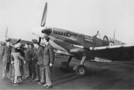 Asisbiz Spitfire MkIX RAF 126Sqn 5K named Bahrain III in a line up at Bradwell Bay on 11 Dec 1944 web 01