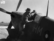 Asisbiz Spitfire VIII RAF 136Sqn pilot being strapped in before taking off from Rumkhapalong Bangladesh CBI 1944 IWM 02