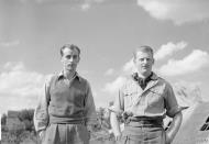 Asisbiz Aircrew RAF 145Sqn Sqn Ldr NF Duke (L) with Sqn Ldr SWF Daniel at Fano Italy IWM CNA3177
