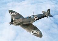 Asisbiz Spitfire MkI RAF 19Sqn White 19 later WZB K9795 over Duxford 1938 ASC