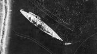 Asisbiz Recon photo of the German battleship Tirpitz moored off Bogen in Narvik Fjord Norway 17th July 1942 IWM C4122
