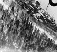 Asisbiz Spitfire from RAF 1PRU showing the German battleship Tirpitz moored in Aasfjord Norway IWM C2355