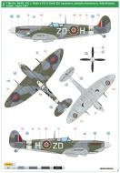 Asisbiz Spitfire FIXc RAF 222Sqn ZDH FO J Hlado and O Smik BS461 Hornchurch England 1943 profile by Eduard 0B