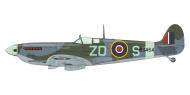 Asisbiz Spitfire FIXc RAF 222Sqn ZDS BS464 Hornchurch England 1943 profile by Eduard 0A