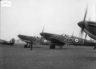 Asisbiz Spitfire MkIa RAF 222Sqn ZDJ P9xxx taking off from RAF Kirton in Lindsey Jun 1940 02