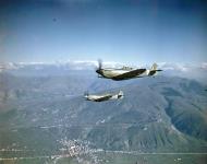 Asisbiz Spitfire MkIXs RAF 241Sqn RZR H Cogman MA425 RZ U JV Macdonald MH635 over Rome IWM 02