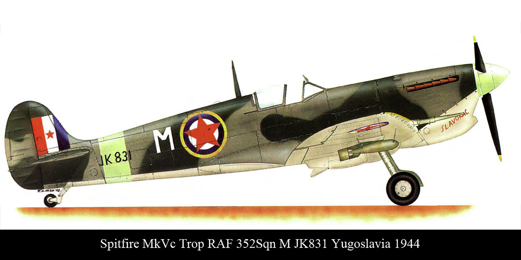 Spitfire MkVcTrop RAF 352Sqn M JK544 Yugoslavia Aug 1944 00