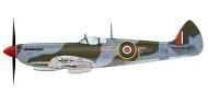 Asisbiz Spitfire VIII RAF 43Sqn FTF Ashley W Guest MT714 Ramatulle AF France Aug 1944 0B